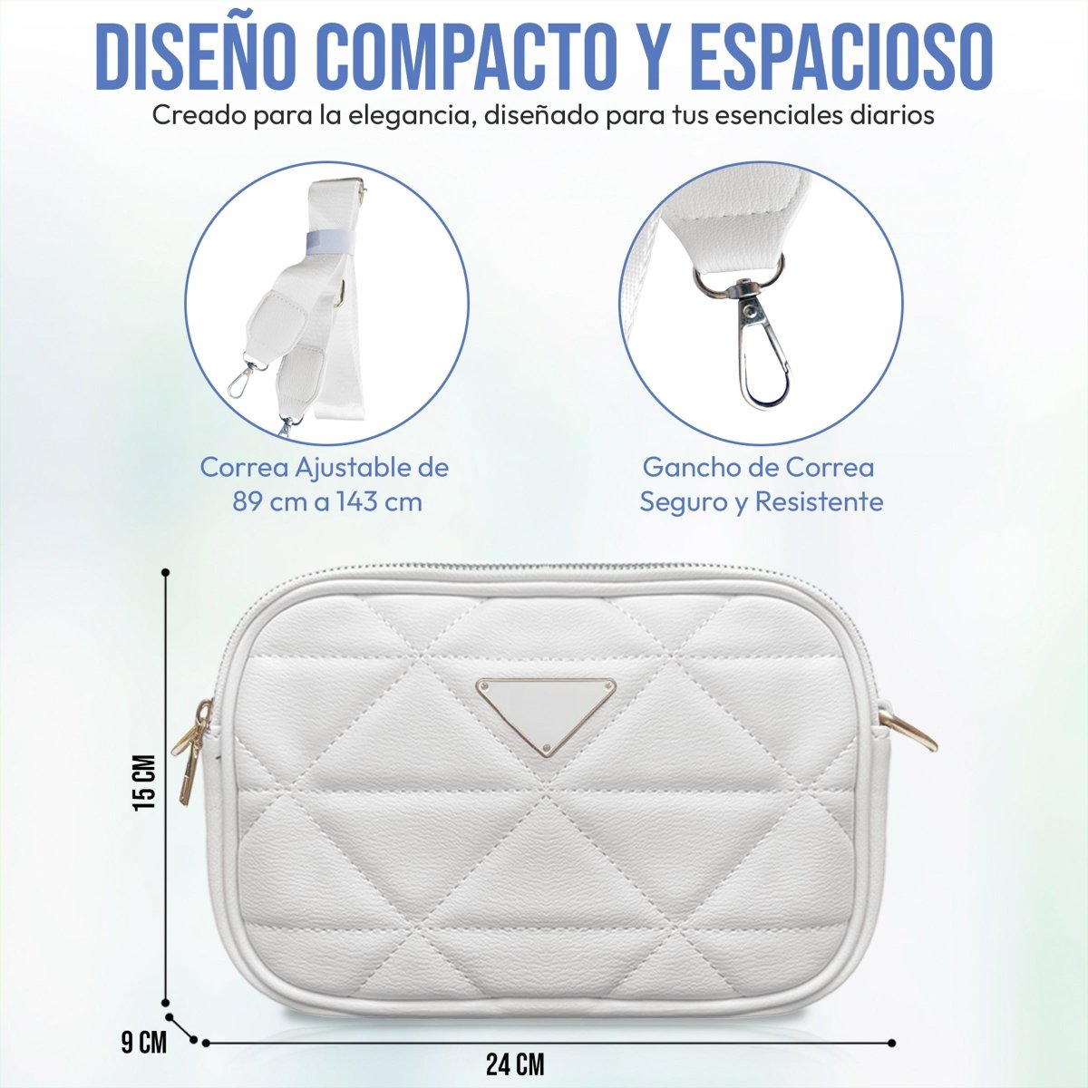 Mini Bolso Moderno Con Correa Ajustable & Diseño Versátil - ONDASHOPMX