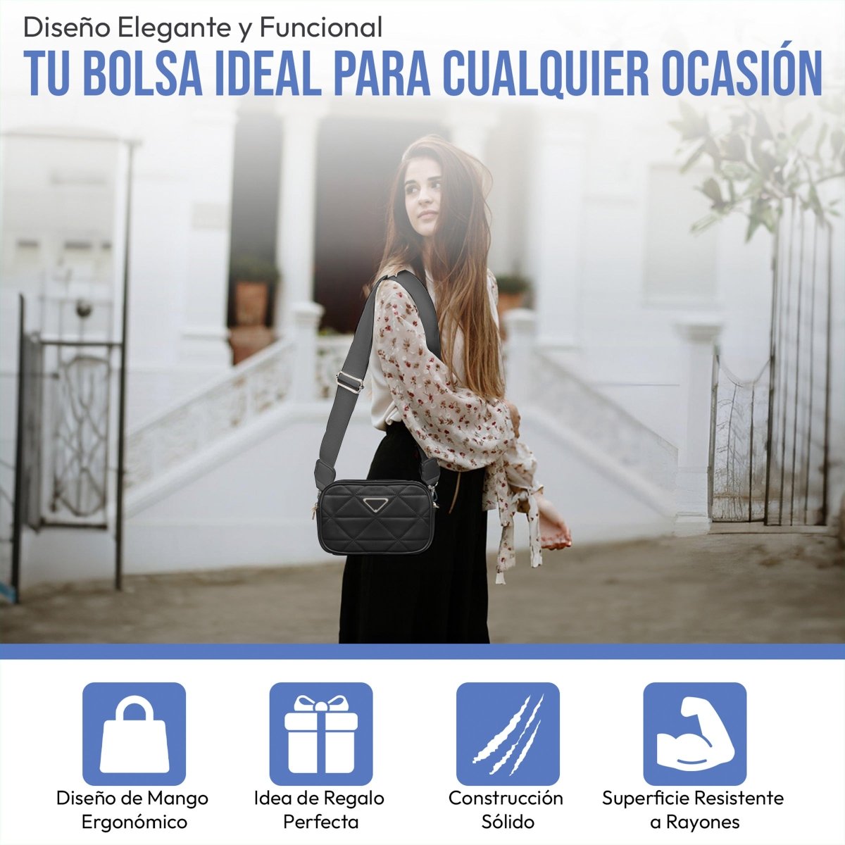 Mini Bolso Moderno Con Correa Ajustable & Diseño Versátil - ONDASHOPMX