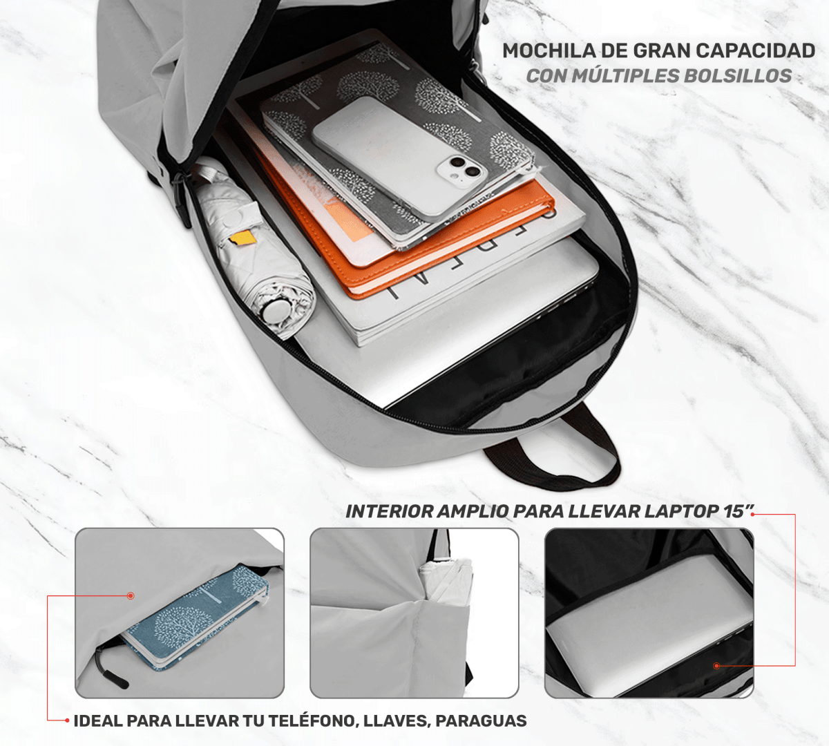 Mochila Backpack Escolar Casual De Negocios - ONDASHOPMX