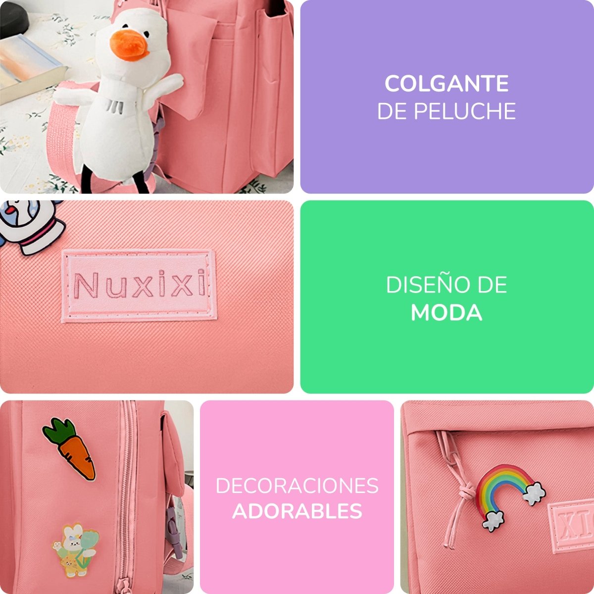 Mochila, Bolsa Tote, Estuche y Mini Bolsa - ONDASHOPMX
