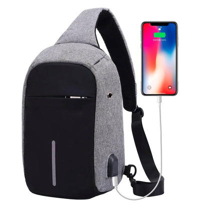 Mochila Cruzada Antirrobo Con Puerto USB - ONDASHOPMX