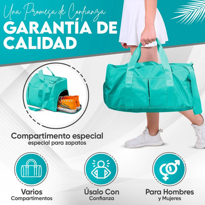 Mochila Deportiva Compartimento Separado Para Zapatos Bolsa De Viaje Para Hombre & Mujer - ONDASHOPMX