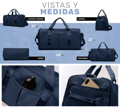 Mochila Deportiva Compartimento Separado Para Zapatos Bolsa De Viaje Para Hombre & Mujer - ONDASHOPMX