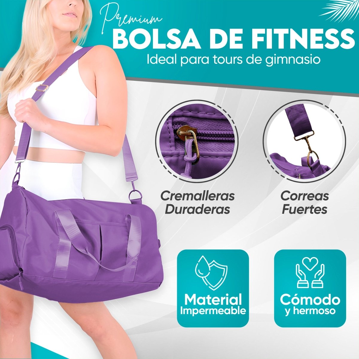 Mochila Deportiva Compartimento Separado Para Zapatos Bolsa De Viaje Para Hombre & Mujer - ONDASHOPMX
