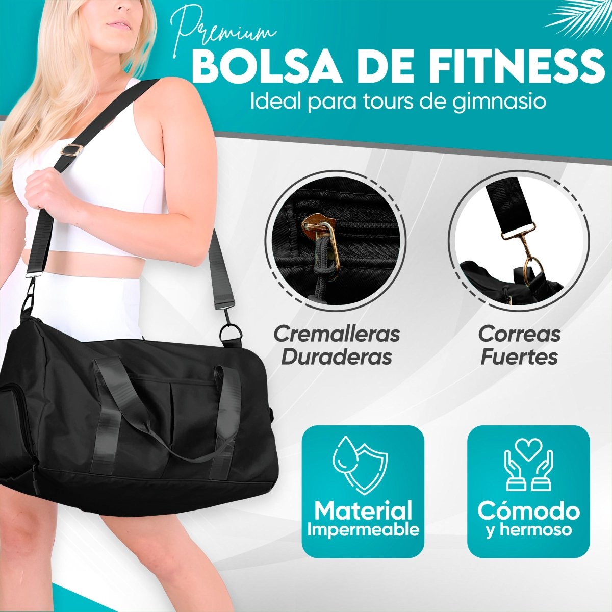 Mochila Deportiva Compartimento Separado Para Zapatos Bolsa De Viaje Para Hombre & Mujer - ONDASHOPMX