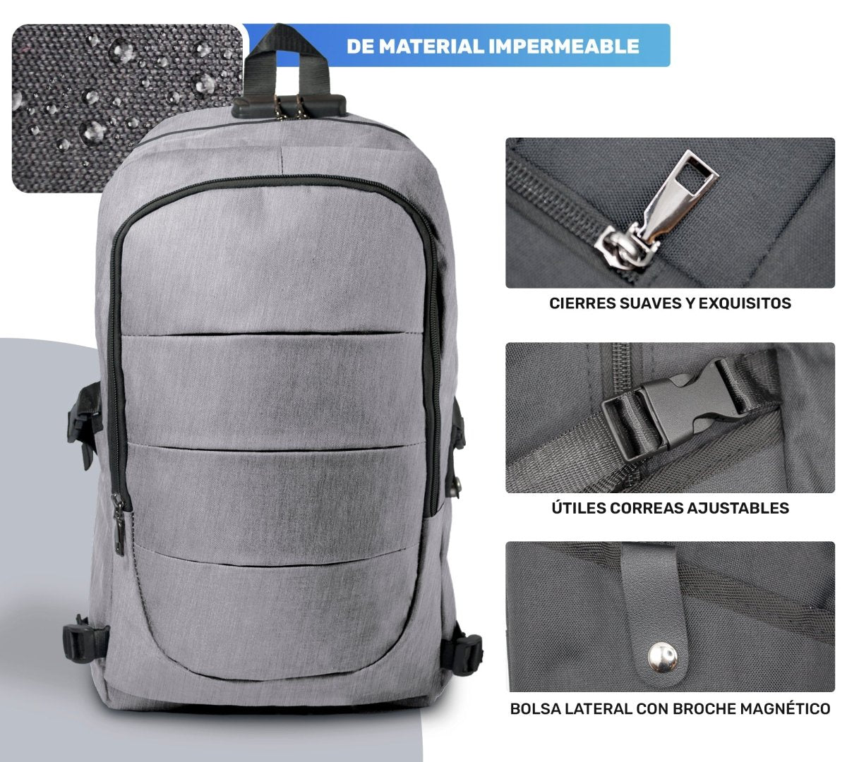 Mochila Ejecutiva Antirrobo para Laptop – Moderna, Resistente & Espaciosa - ONDASHOPMX