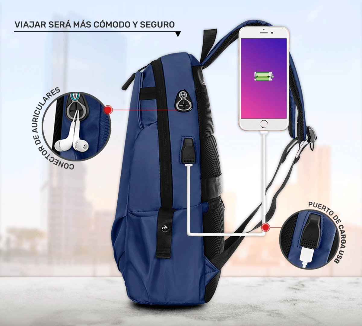 Mochila Escolar Oxford Superligera E Impermeable - ONDASHOPMX