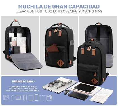 Mochila Multifuncional Con Cargador Usb 3 Piezas - ONDASHOPMX