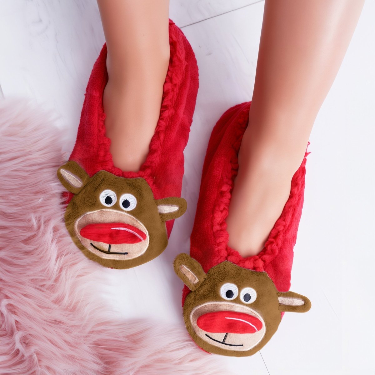 Pack 3 Pantuflas Navideñas - ONDASHOPMX