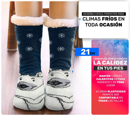 Pack De 3 Calcetines Navideños Acolchonados Con Felpa - ONDASHOPMX