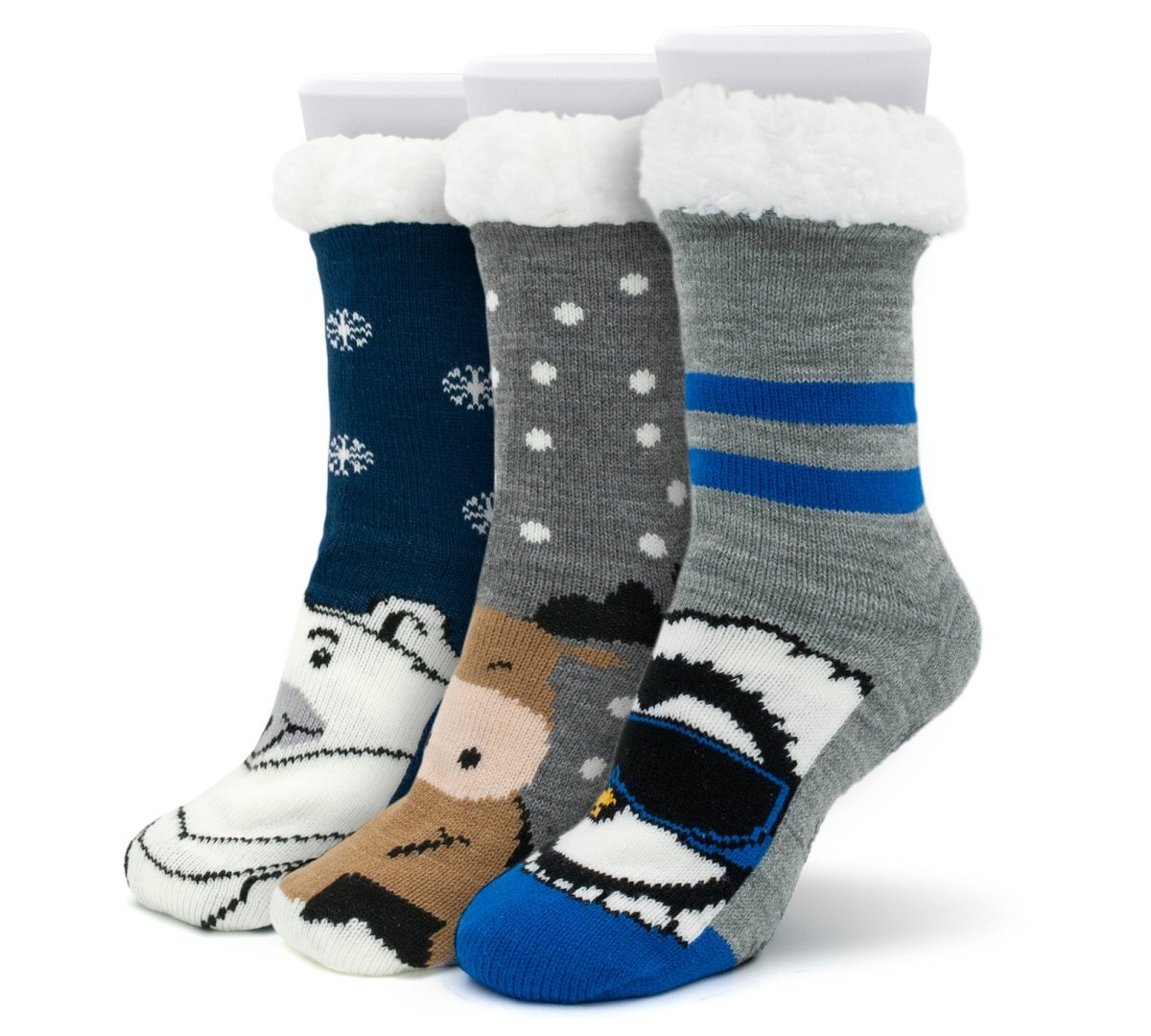 Pack De 3 Calcetines Navideños Acolchonados Con Felpa - ONDASHOPMX