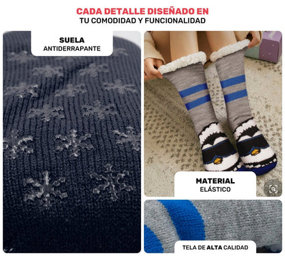 Pack De 3 Calcetines Navideños Acolchonados Con Felpa - ONDASHOPMX