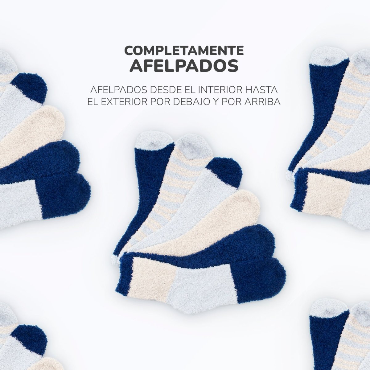Pack De 6 Calcetines Unitalla Con Felpa Interior y Exterior - ONDASHOPMX