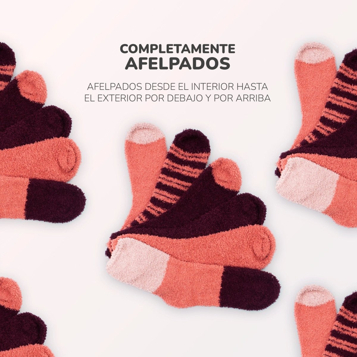 Pack De 6 Calcetines Unitalla Con Felpa Interior y Exterior - ONDASHOPMX