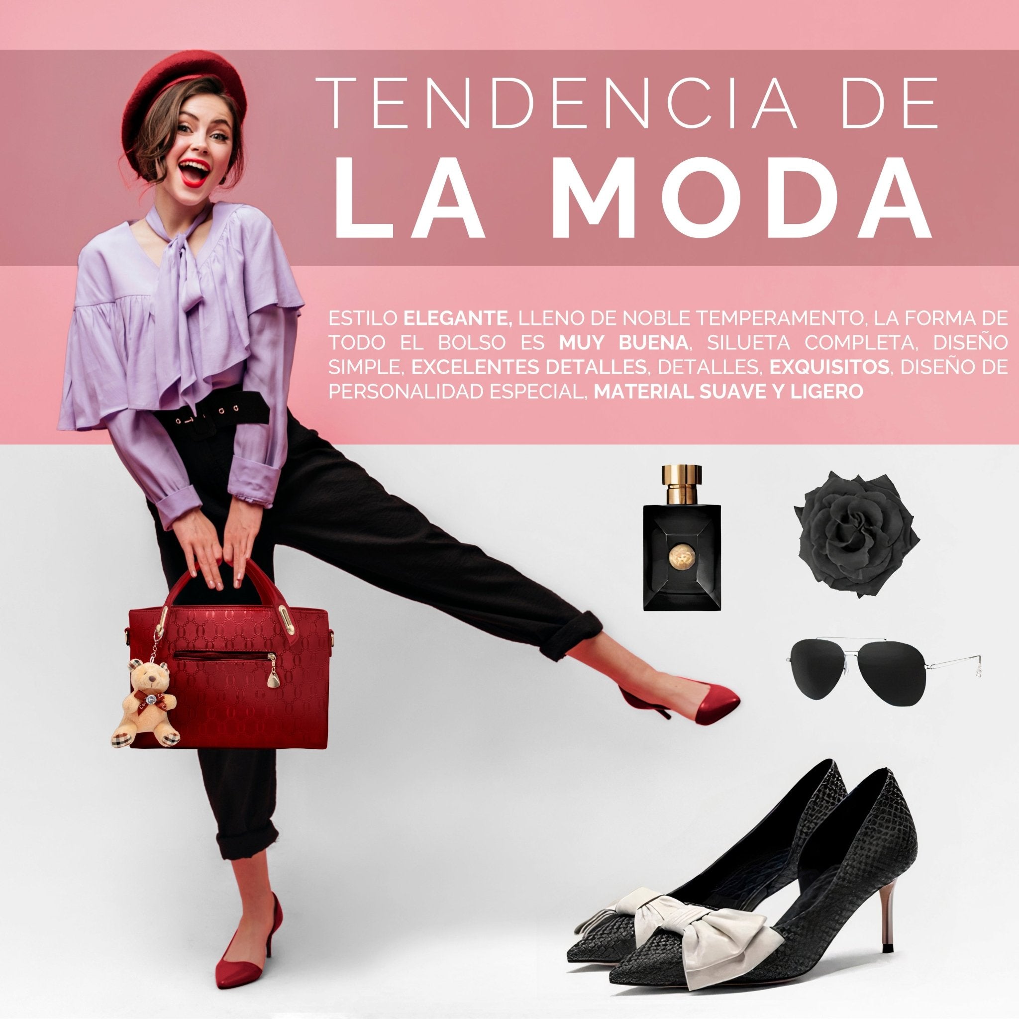 Set 4 Bolsos De Lujo Impermeables Diferentes Tamaños Para Mujer - ONDASHOPMX