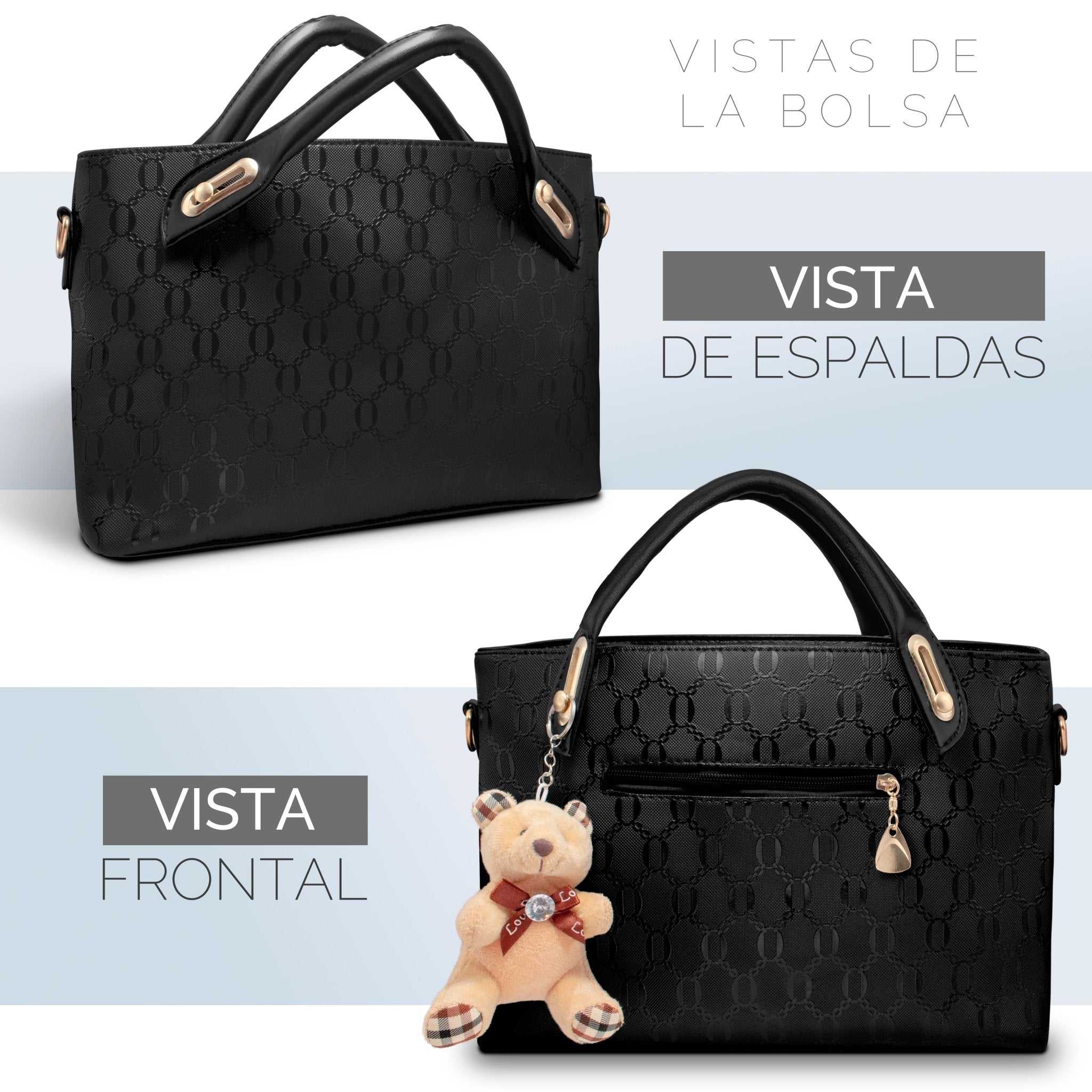 Set 4 Bolsos De Lujo Impermeables Diferentes Tamaños Para Mujer - ONDASHOPMX