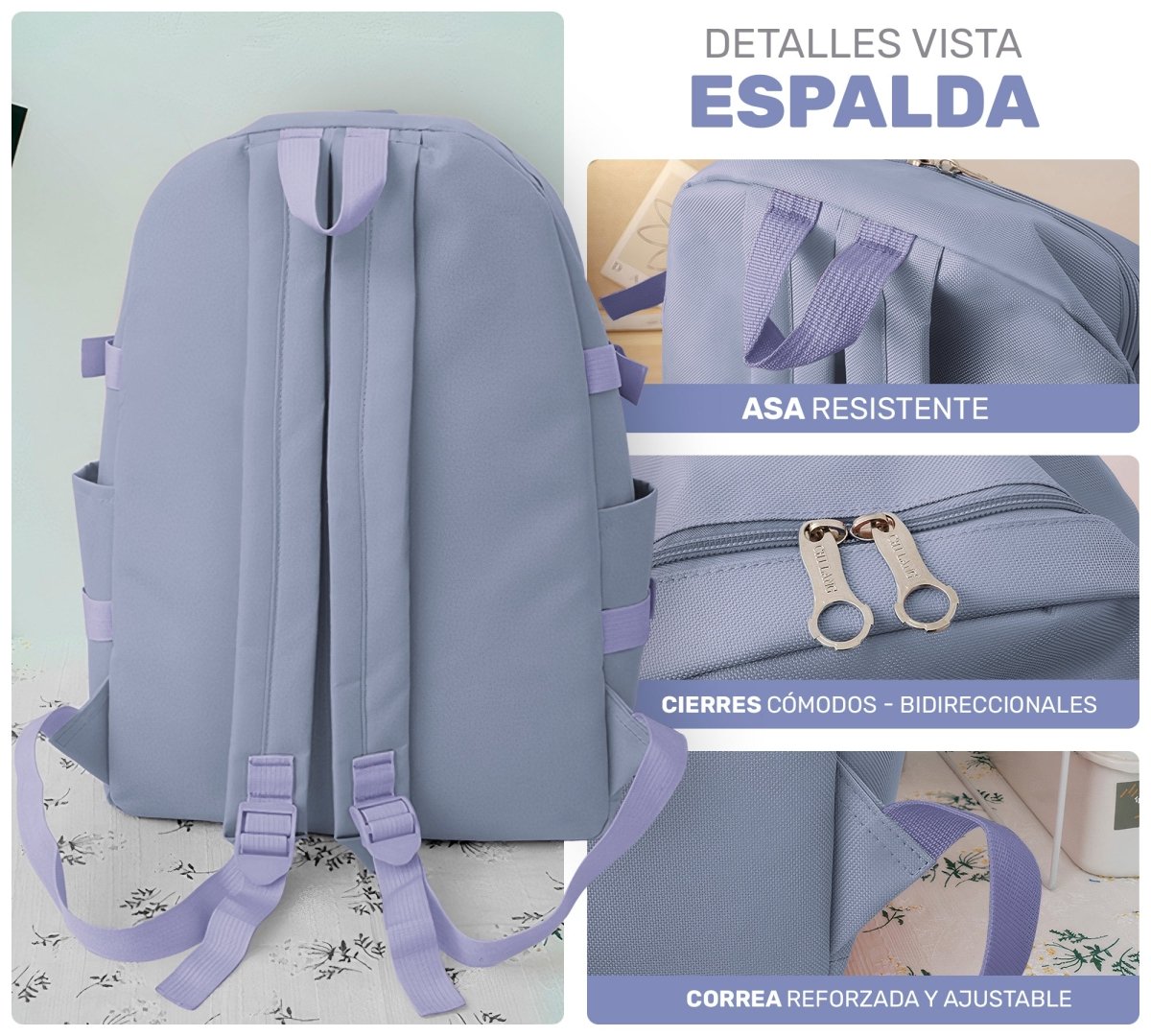 Set 4 Mochilas Escolares Bolsas De Estudiante Tote & Lapicera Kawaii - ONDASHOPMX