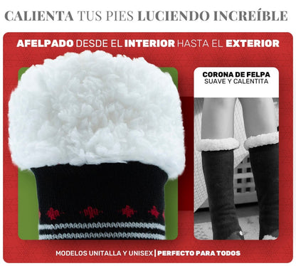 Set De 3 Calcetas Térmicas Navideñas Con Suela Antiderrapante - ONDASHOPMX