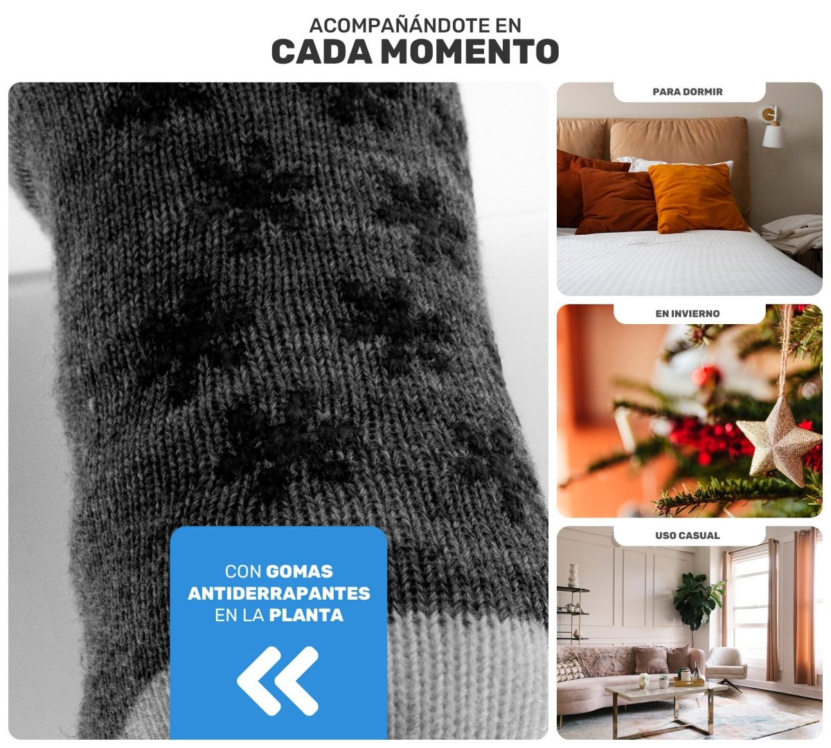 Set De 3 Calcetines Suaves & Térmicos Para Dormir - ONDASHOPMX