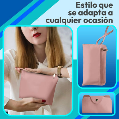 Set De Bolsa Multifuncional Con Tarjetero, Cosmetiquera & Correas Intercambiables - ONDASHOPMX