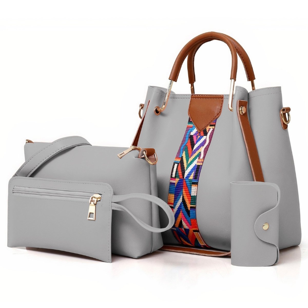 Set De Bolsa Multifuncional Con Tarjetero, Cosmetiquera & Correas Intercambiables - ONDASHOPMX