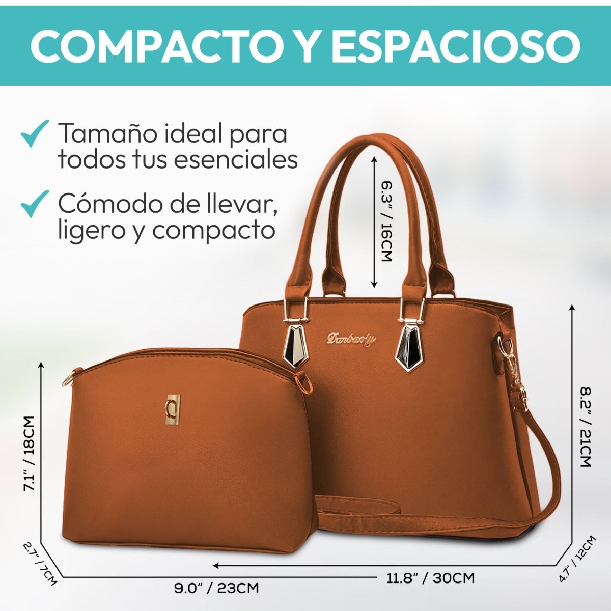 Set de Bolsos Con Diseño Versátil & Cuero Sintético Premium - ONDASHOPMX