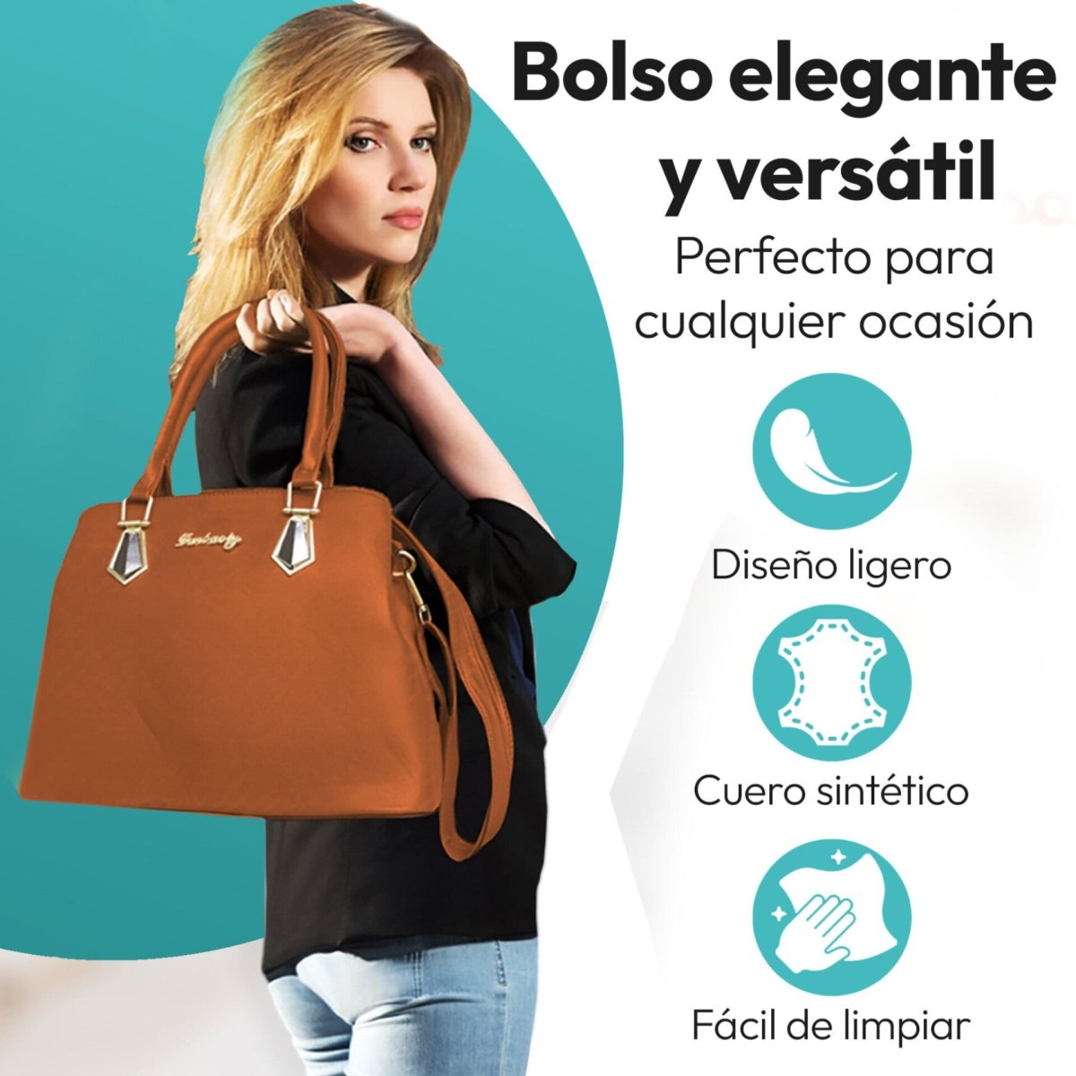 Set de Bolsos Con Diseño Versátil & Cuero Sintético Premium - ONDASHOPMX