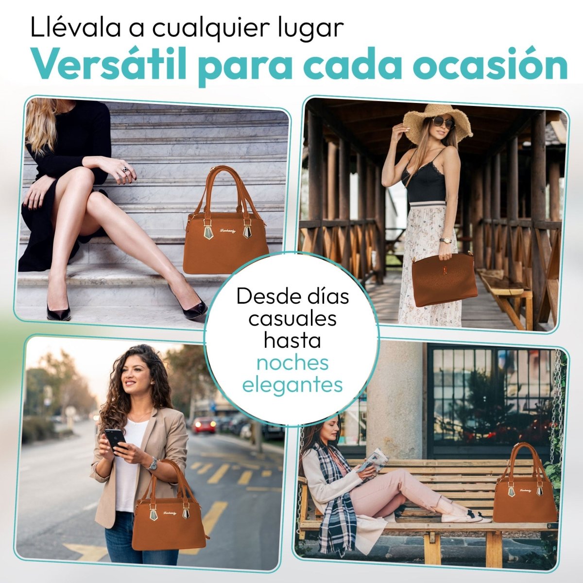 Set de Bolsos Con Diseño Versátil & Cuero Sintético Premium - ONDASHOPMX