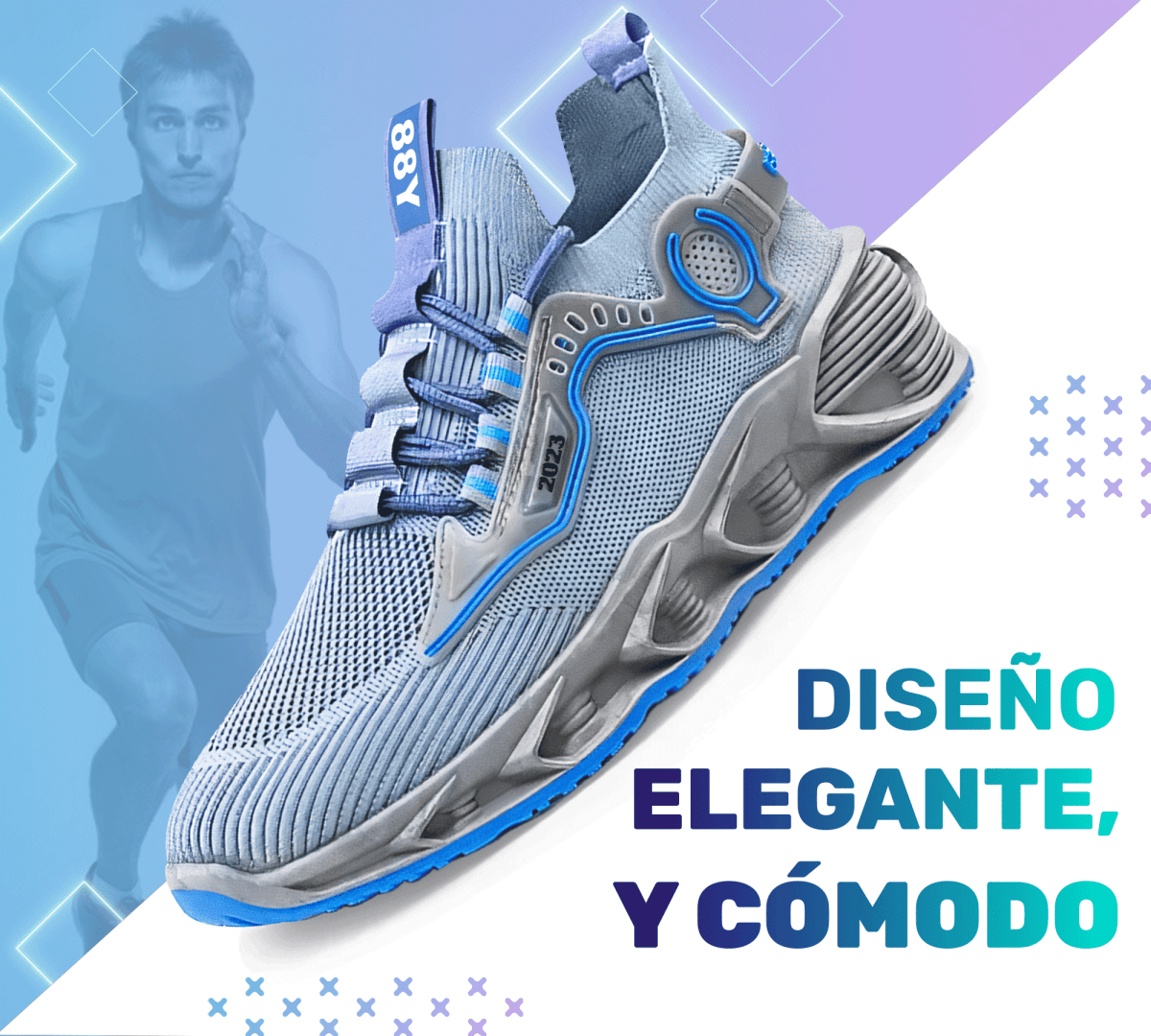 Sneakers Blancos Sport 88Y – Suela Antideslizante & Ajuste Ergonómico - ONDASHOPMX