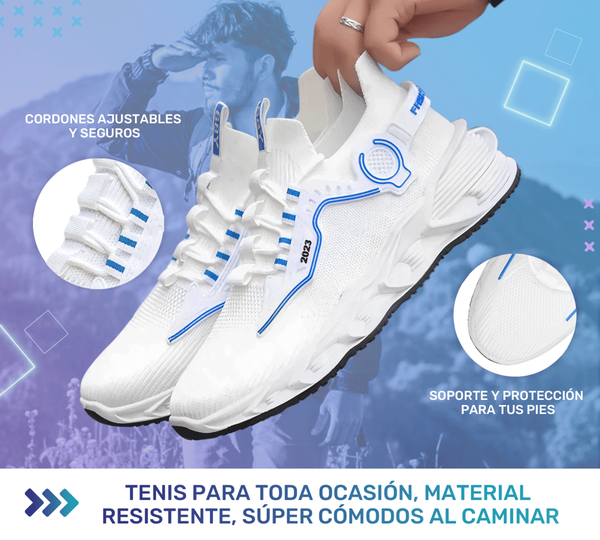 Sneakers Blancos Sport 88Y – Suela Antideslizante & Ajuste Ergonómico - ONDASHOPMX