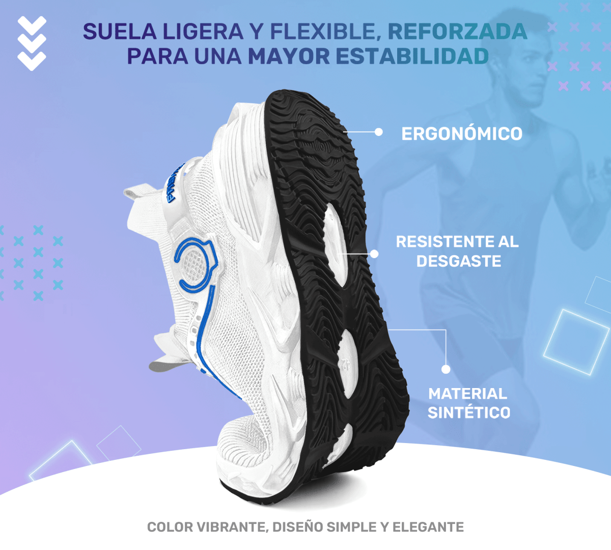 Sneakers Blancos Sport 88Y – Suela Antideslizante & Ajuste Ergonómico - ONDASHOPMX