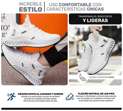 Sneakers Deportivos Ligeros para Hombre y Mujer | Transpirables, Cómodos & Resistentes - ONDASHOPMX