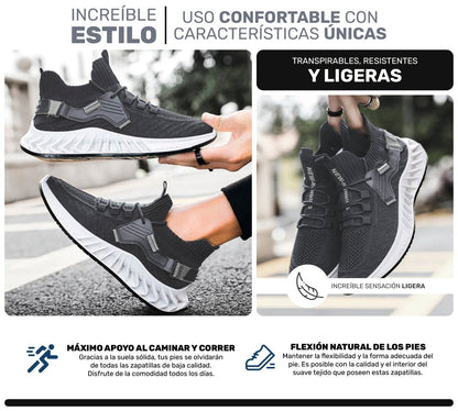 Sneakers Deportivos Ligeros para Hombre y Mujer | Transpirables, Cómodos & Resistentes - ONDASHOPMX