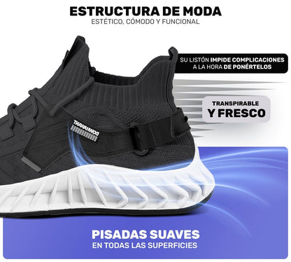 Sneakers Deportivos Ligeros para Hombre y Mujer | Transpirables, Cómodos & Resistentes - ONDASHOPMX