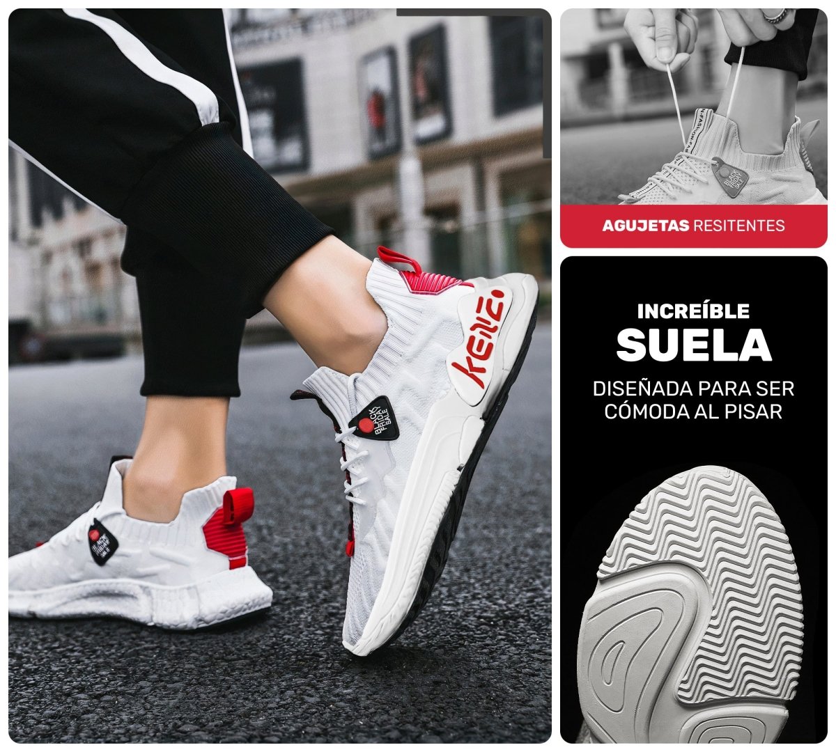 Sneakers Ligeros & Resistentes | Suela Amortiguada & Interior Confortable - ONDASHOPMX