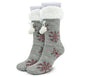 Socks Cozy Chic, Moños De Pompones, Copos De Nieve & Felpa Súper Cálida - ONDASHOPMX