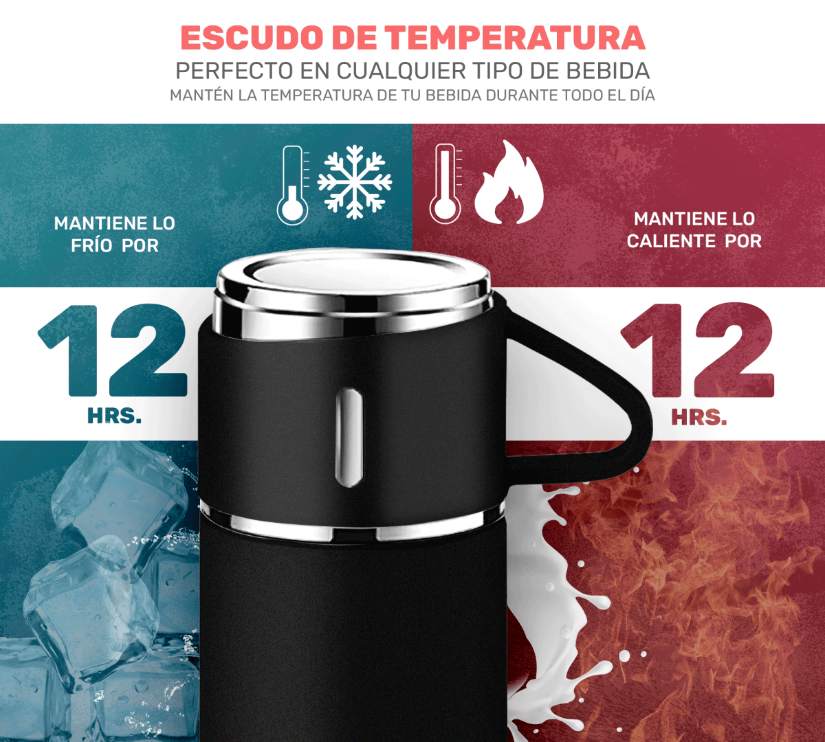 Taza Térmica con Termo Integrado: Ideal para Café y Bebidas Caliente - ONDASHOPMX