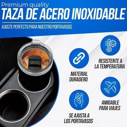 Taza Termica Para Café Doble Capa, Vaso Con Tapa Antiderrame Ideal Para Diferentes Liquidos 12oz - ONDASHOPMX