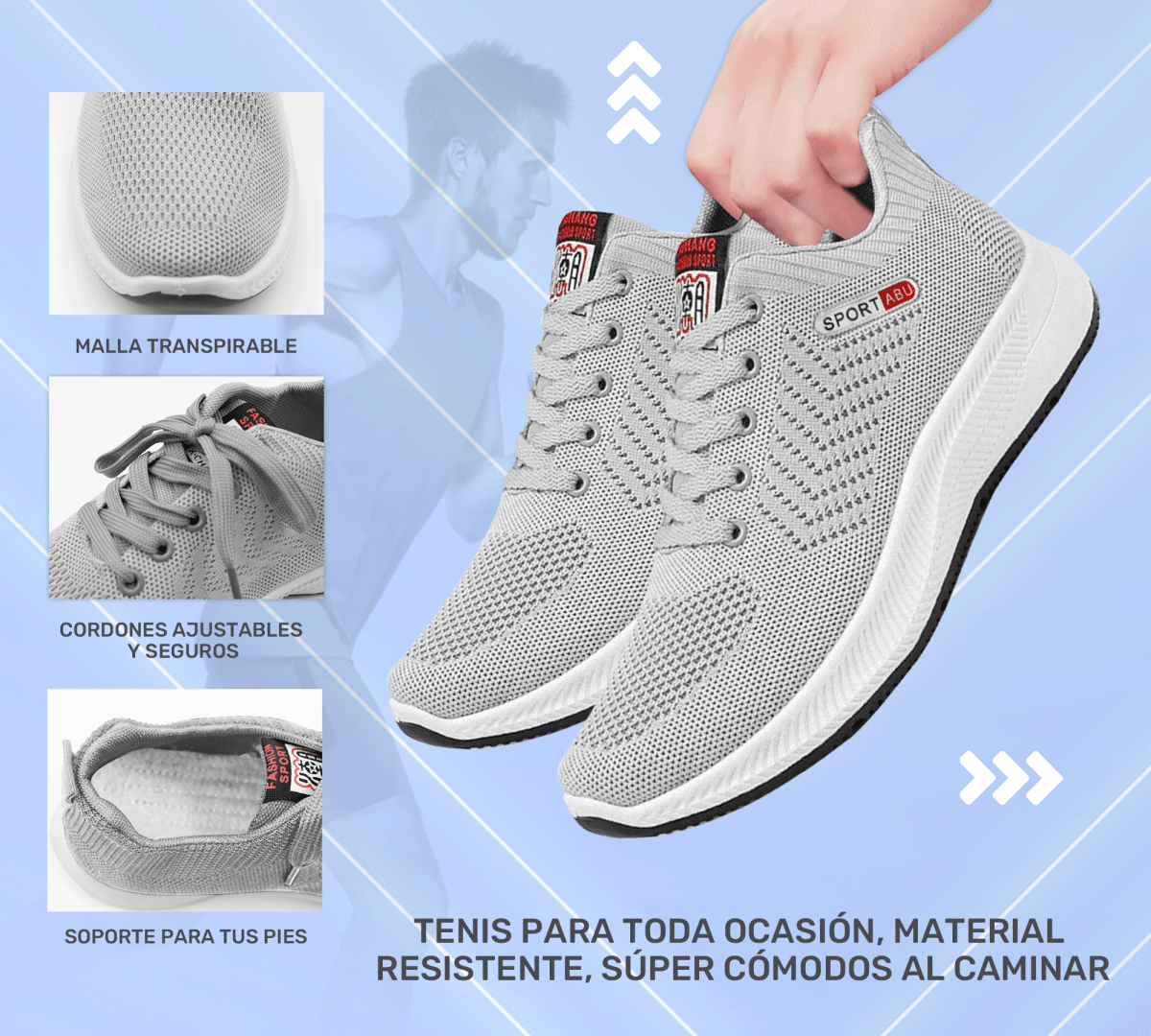 Tenis Deportivos Sport – Transpirables & Ultra Ligeros - ONDASHOPMX