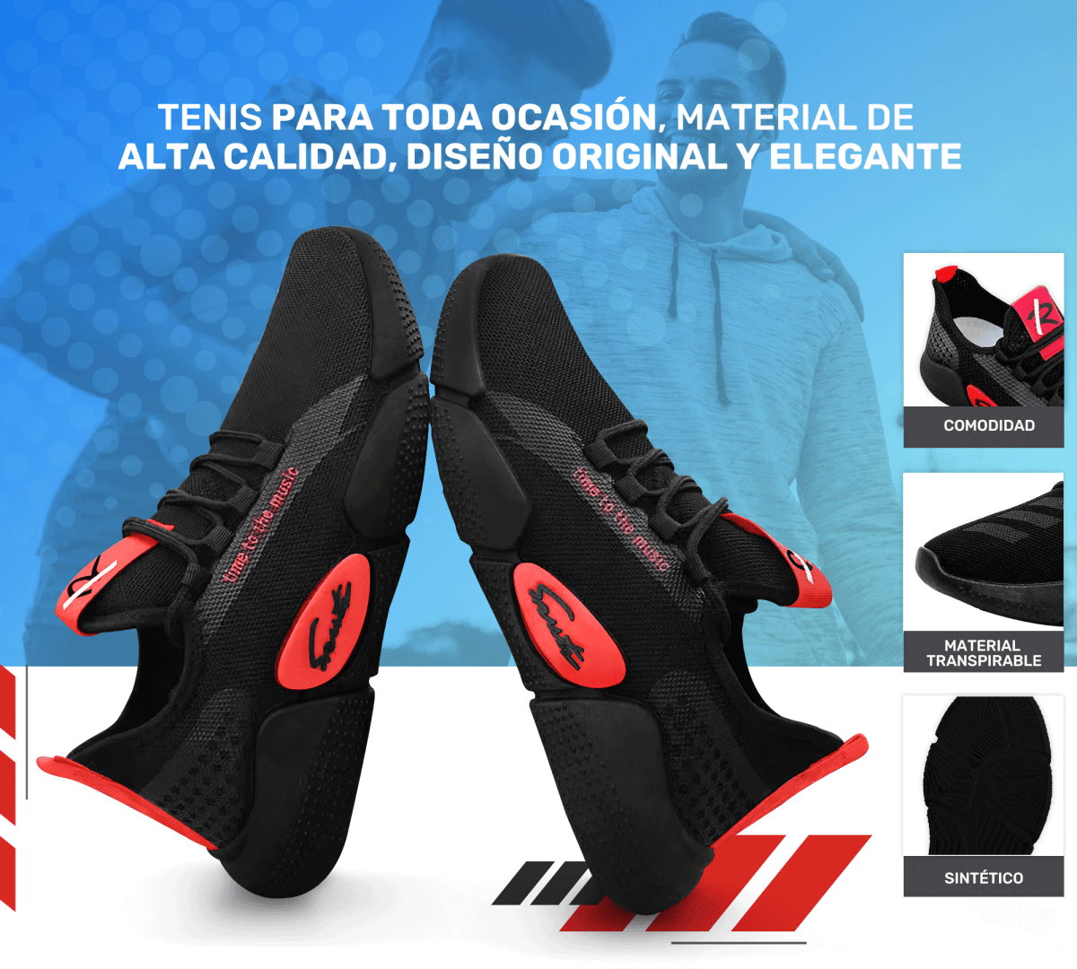 Tenis Sport Casual Hombre – Alta Comodidad & Diseño Moderno - ONDASHOPMX