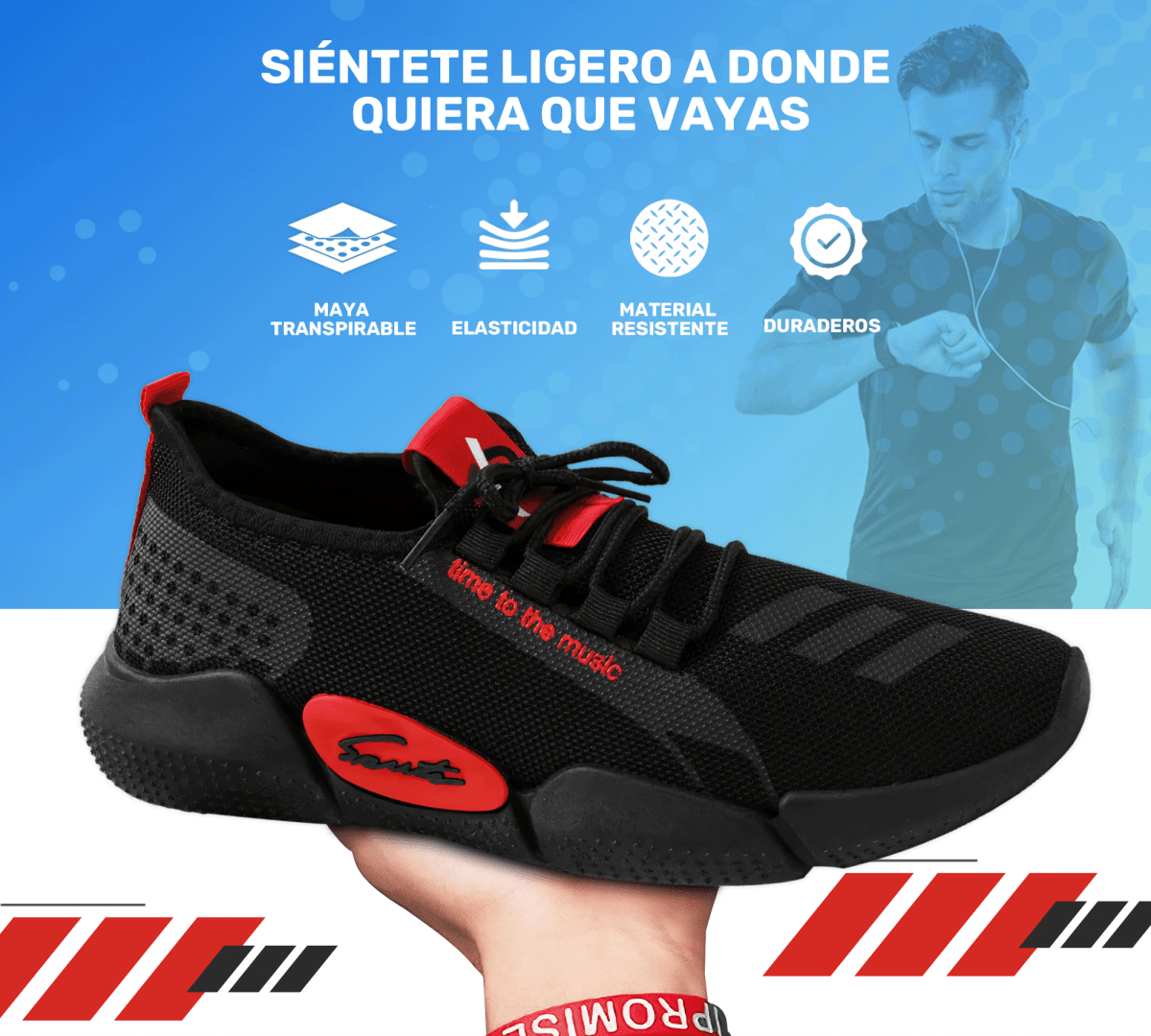 Tenis Sport Casual Hombre – Alta Comodidad & Diseño Moderno - ONDASHOPMX