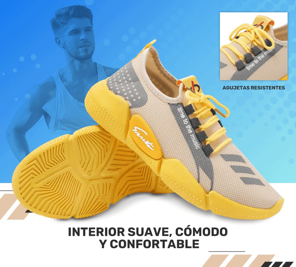 Tenis Sport Casual Hombre – Alta Comodidad & Diseño Moderno - ONDASHOPMX