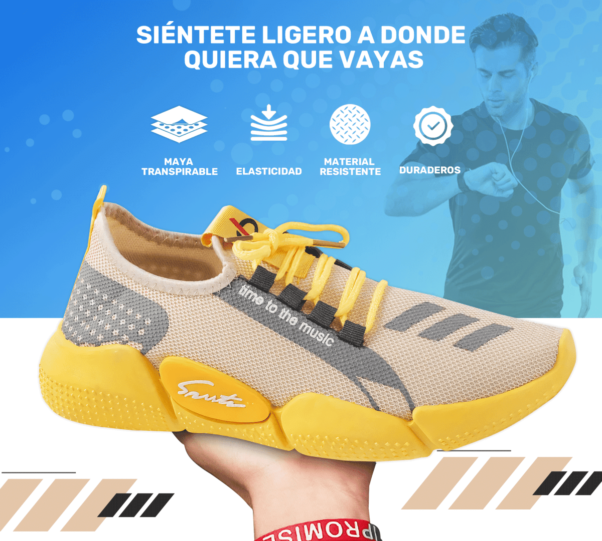 Tenis Sport Casual Hombre – Alta Comodidad & Diseño Moderno - ONDASHOPMX