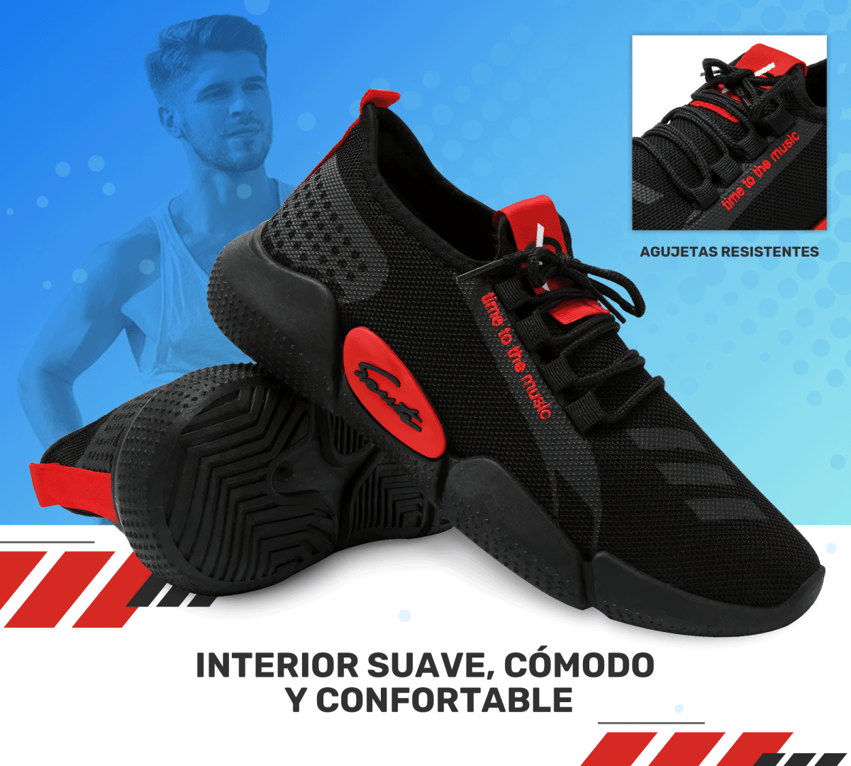 Tenis Sport Casual Hombre – Alta Comodidad & Diseño Moderno - ONDASHOPMX
