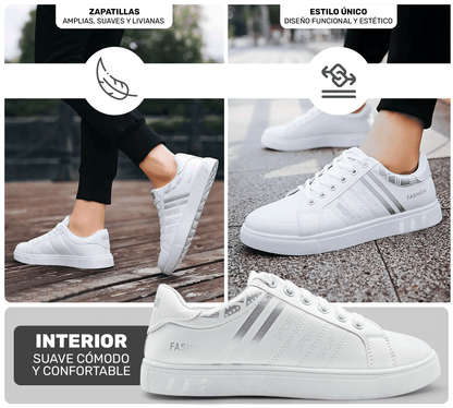 Tenis Sport Fashion – Diseño Limpio & Versátil para Toda Ocasión - ONDASHOPMX
