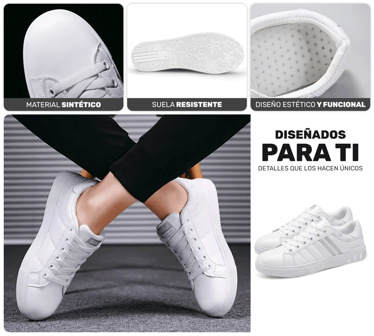 Tenis Sport Fashion – Diseño Limpio & Versátil para Toda Ocasión - ONDASHOPMX