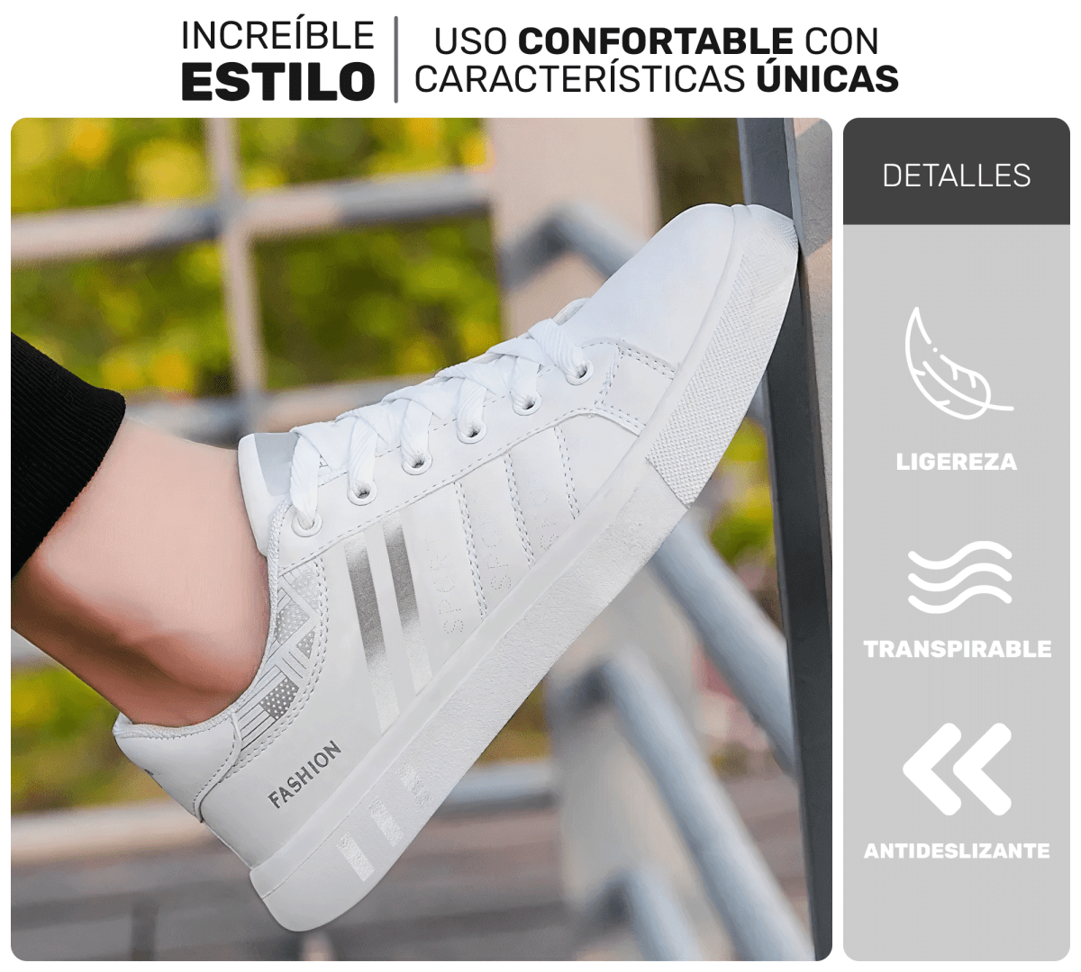 Tenis Sport Fashion – Diseño Limpio & Versátil para Toda Ocasión - ONDASHOPMX
