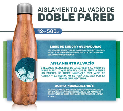 Termo Botella De Agua Acero Inoxidable 500ml - ONDASHOPMX