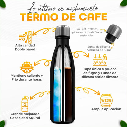Termo Botella De Agua Acero Inoxidable 500ml - ONDASHOPMX