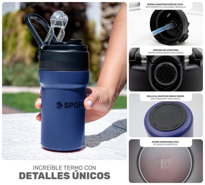 Termo De Acero Inoxidable De 600 ml Para Agua y/o Café - ONDASHOPMX